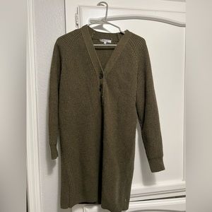 Madewell half button sweater dress